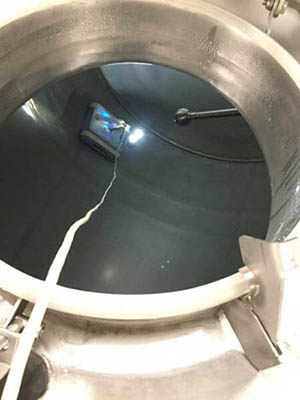 robot d'inspection dans une cuve de lait