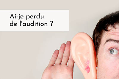 homme avec une oreille démesurée et texte ai-je perdu de l'audition