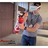 PreventiRisk _ Manipulation Extincteur avec réalité virtuelle Formation incendie