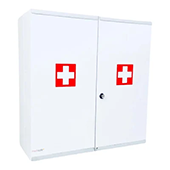 Medisafe _ Kit de secours Armoire à pharmacie vide en métal 2 portes